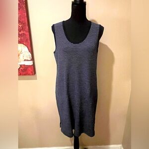 J Crew Navy & White Pin Stripe dress, size